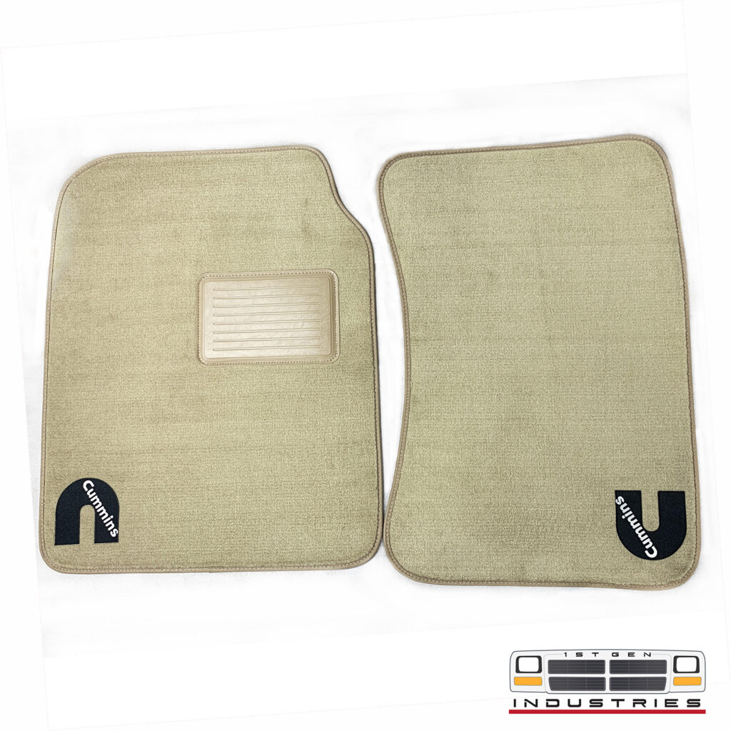 1991-1993 Spice “Tan” Cummins Branded Floor Mats - 1st Gen Industries