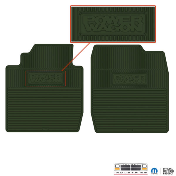 1977-1980 - Standard Rubber Floor Mats - Power Wagon Logo
