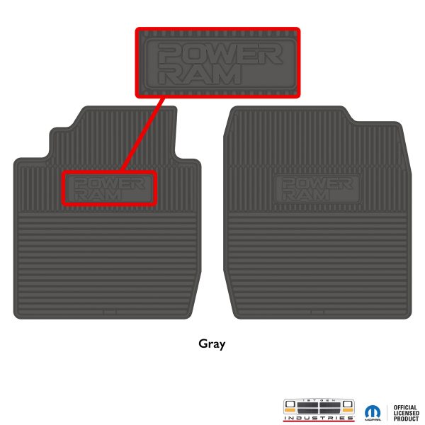 1981-1993 - Standard Rubber Floor Mats - Power Ram